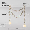 Axyaa Nordic Glass Ball Pendant Light for Home & Office Decor