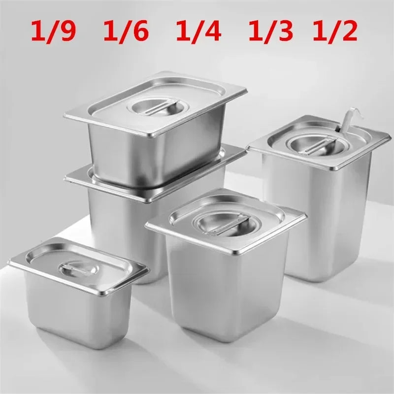 Axya Stainless Steel GN Pan Set for Chafing Buffet and Food Service