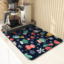 Axyaa Christmas Coffee Dry Mat - Absorbent & Anti-Slip Table Placemat