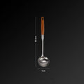 Axyaa Stainless Steel Wooden Handle Soup Spoon Colander Skimmer - Kitchen Tableware