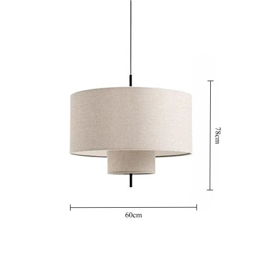 Axyaa Wabi Sabi Fabric Pendant Light for Living, Dining, Bedroom