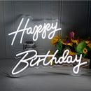 Axyaa LED RGB Happy Birthday Neon Party Sign - Adjustable Illuminated Background