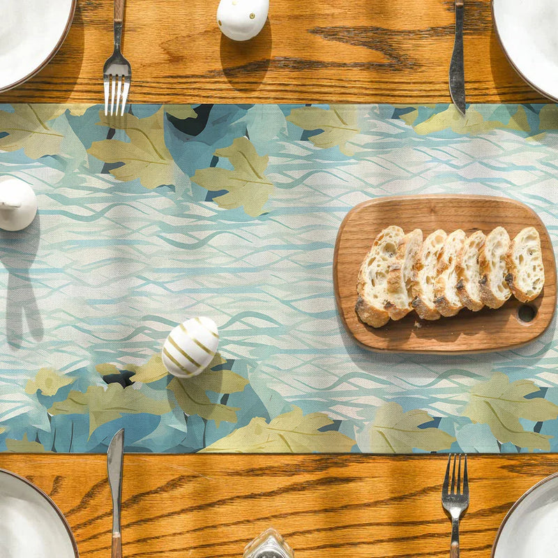 Tropical Plant Dog Table Runner by Axyaa: Dining Table Decor for Kitchen Parties