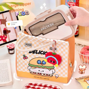 Axyaa Kawaii Puppy Insulated Lunch Bag - Large Portable Bento Pouch for Women, Girls, Kids