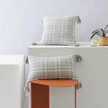 Axyaa Handmade Woven Cotton Tassel Cushion Cover for Home Decor