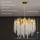 Axyaa Nordic Crystal LED Pendant Chandelier for Modern Dining Room & Home Decor