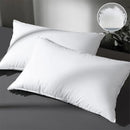 Axyaa Goose Feather Down Pillows - 2 Pack, 100% Cotton, Standard Queen King Sizes