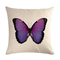 Butterfly Cotton Linen Throw Pillow Cover for Home & Car Decor - Axyaa
