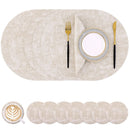 Axyaa Faux Leather Placemats Waterproof Non-slip Heat Resistant Table Mat