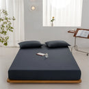 Axyaa Cotton Fitted Sheet - Solid Color, Anti-slip, Adjustable Mattress Cover