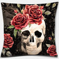Axyaa Skull Print Series Cushion Cover - Rainbow Peach Decoration for Home