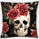 Axyaa Skull Print Series Cushion Cover - Rainbow Peach Decoration for Home