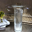 Axyaa Twisted Pattern Glass LED Table Lamp Luxury Decor Lighting