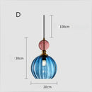 Axyaa Colorful Glass Pendant Lamp LED Chandelier for Restaurant, Bar, Bedroom