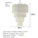Axyaa Crystal Chandelier Pink Glass Pendant Light Luxury Lighting