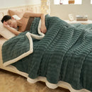 Axyaa Cozy Imitation Rabbit Plush Blanket: Soft, Fluffy, Warm, and Absorbent