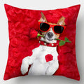 Axyaa Dog Cushion Cover 45x45cm Polyester Decorative Pillow Case Home Decor