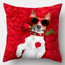 Axyaa Dog Cushion Cover 45x45cm Polyester Decorative Pillow Case Home Decor