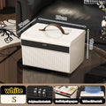 Axyaa Passport Certificate Lockable Safe Box - 2 Layers Large Capacity Storage