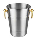 Axya Stainless Steel Bar Ice Bucket with Two Handles and Golden Finish