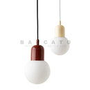 Axyaa Glass Ball LED Pendant Lamp Iron Art Fixture for Home Decor