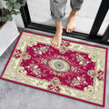 Axyaa Geometric Print Non-Slip Kitchen Rug: Bohemian Ethnic Style, Modern Design