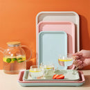 Axyaa Green Plastic Food Tray for Kitchen and Hotel Dessert Serving