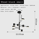 Axyaa Nordic Branch-Shaped Chandelier - Modern Wrought Iron Minimalist Design