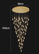 Axyaa Modern Crystal Chandeliers LED Ceiling Lamp for Living Room
