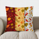 Axyaa Autumn Leaves & Pumpkins Pillow Cover - Sofa, Bedroom, Car Decor