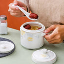 Axya Ceramic Stew Pot with Double Lid for Korean Bird's Nest Desserts
