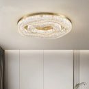 Axyaa Golden Gloss Chandelier: Luxurious Round Copper Chandelier for Home Decor