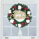 Axyaa Christmas Cotton Wreath Holiday Door Sign Ornaments Winter Decoration