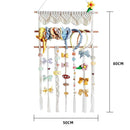 Axyaa Macrame Hair Clips Rack Boho Shelf Wall Decor for Xmas Gift