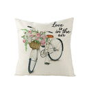 Pink Truck Flower Print Cushion Cover 45x45cm - Axyaa