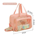 Axyaa Travel Toiletry Storage Bag: Portable Makeup Organizer for Dry/Wet Cosmetics.