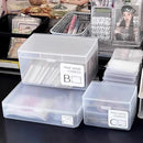 Axyaa Kpop Photocard Storage Box: Transparent Organizer for Idol Photo Collection