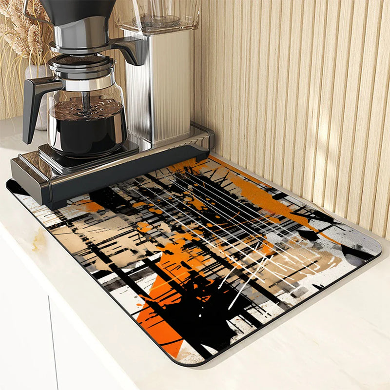 Axyaa Geometric Lines Drain Pad for Kitchen and Bathroom