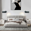 Axyaa LED Wall Lamp with USB & Wireless Charging, Nordic Sconce 5W GU10 Bulb, AC110V/220V