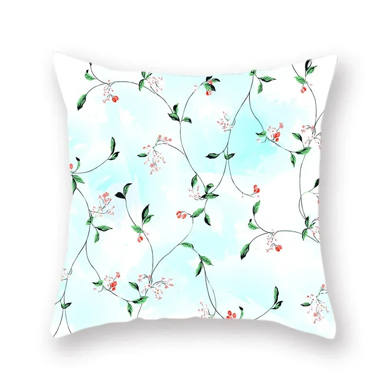 Axyaa Small Flower Pattern Polyester Throw Pillow Cover - 45x45cm