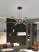 Axyaa LED Ceiling Lamp: Modern, Energy Efficient, Black Chandelier for Living Room, Bedroom