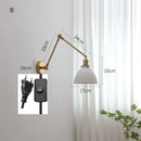 Axyaa Ceramic LED Wall Sconce Pull Chain Switch for Bedroom Bathroom Mirror Stair