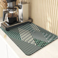 Axyaa Stripe Pattern Kitchen Drying Mat - Coasters, Placemat