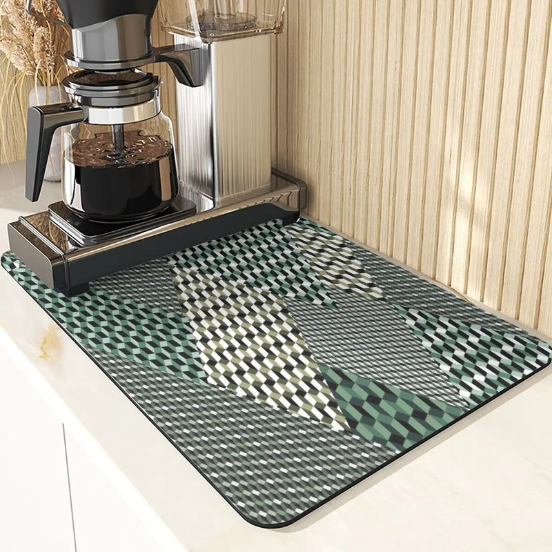 Axyaa Stripe Pattern Kitchen Drying Mat - Coasters, Placemat
