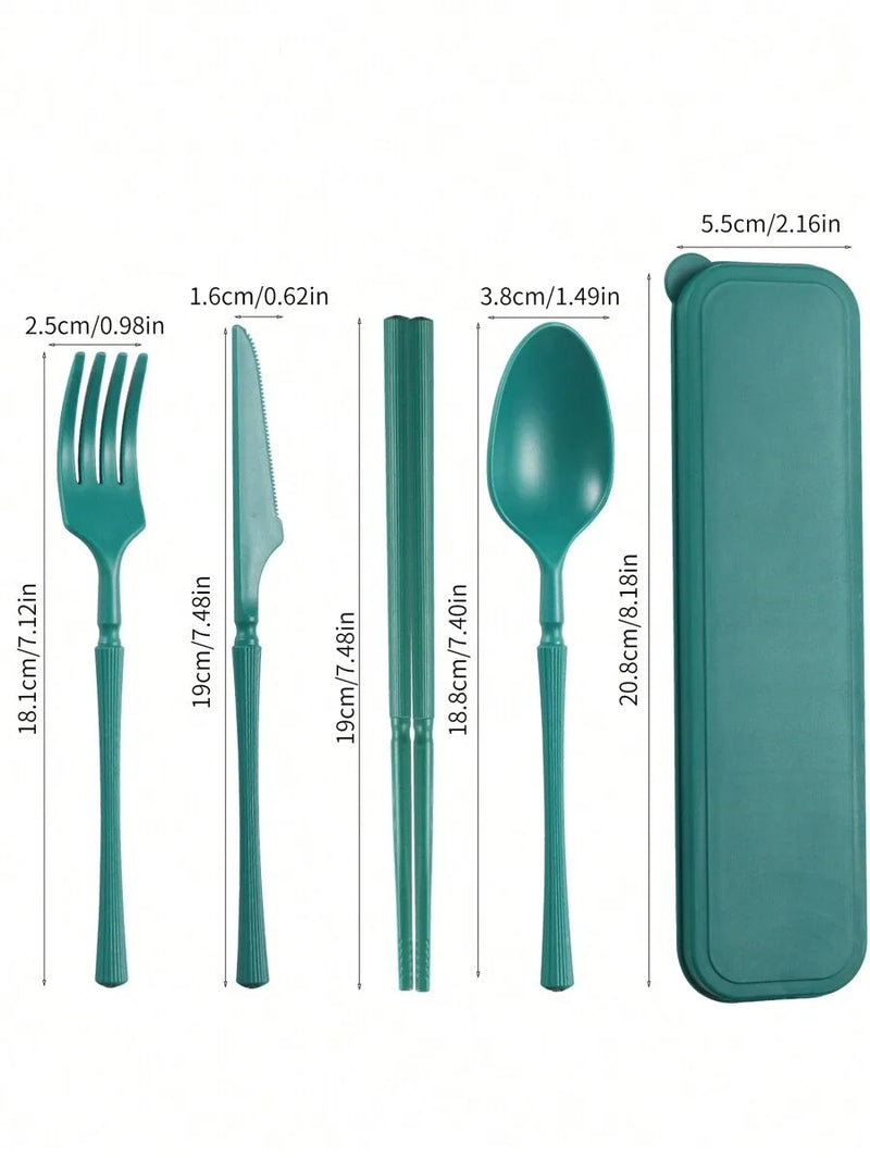 Axyaa Plastic Tableware Set for Picnics, Camping, Student Supplies