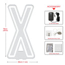Axyaa Neon Baby Letter Light Sign with Dimmable Base - ABC English Alphabet