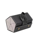 Axyaa Vintage Faux Leather Glasses Organizer with 4/6 Slots - Foldable Eyewear Case