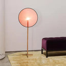 Axyaa Circular Fabric LED Floor Lamp for Modern Indoor Lighting
