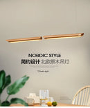 Axyaa Modern LED Wood Chandelier for Office and Restaurant Lighting