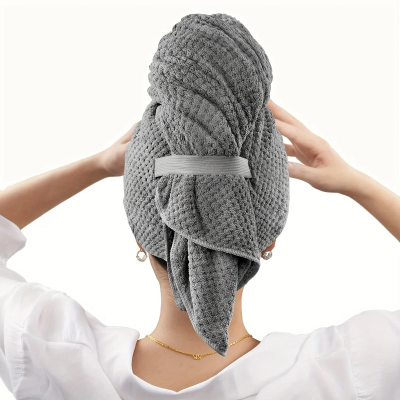 Axyaa Pink Large Hair Towel Wrap for Fast Drying Women's Hair
